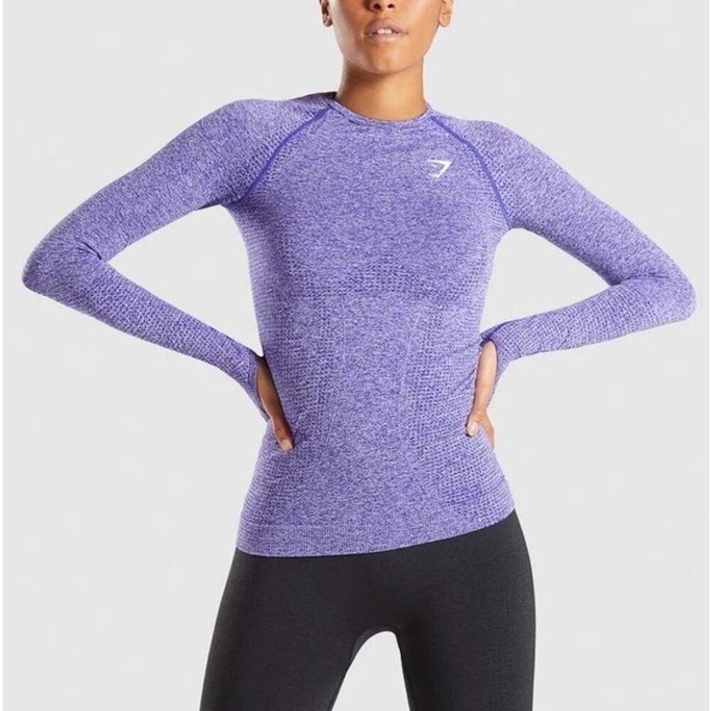 Gymshark Dry Vital Seamless Long Sleeve Compression Shirt Womens XS Thumbholes